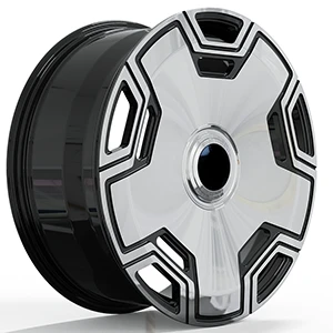 23X10.5 ブラック+ポリッシュフェイスカスタム鍛造 1-PC リム ベンツ G63 用