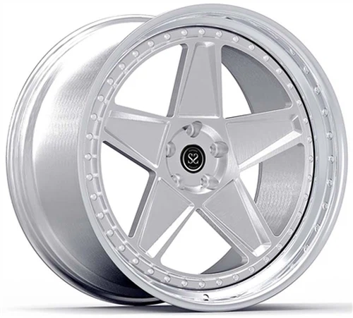 新しいスタイルワイド 5 スポークブラッシュとポリッシュ 3 PC 鍛造リムユニバーサル車用