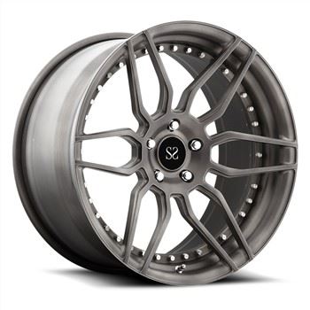 カスタム2324インチ2ピース鍛造アロイリム5x112、6061-T6アルミニウム製、BMW5シリーズ用
