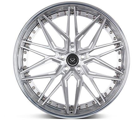 R8 Gloss Silver Deep Concave Rims Forged Wheel For Customized