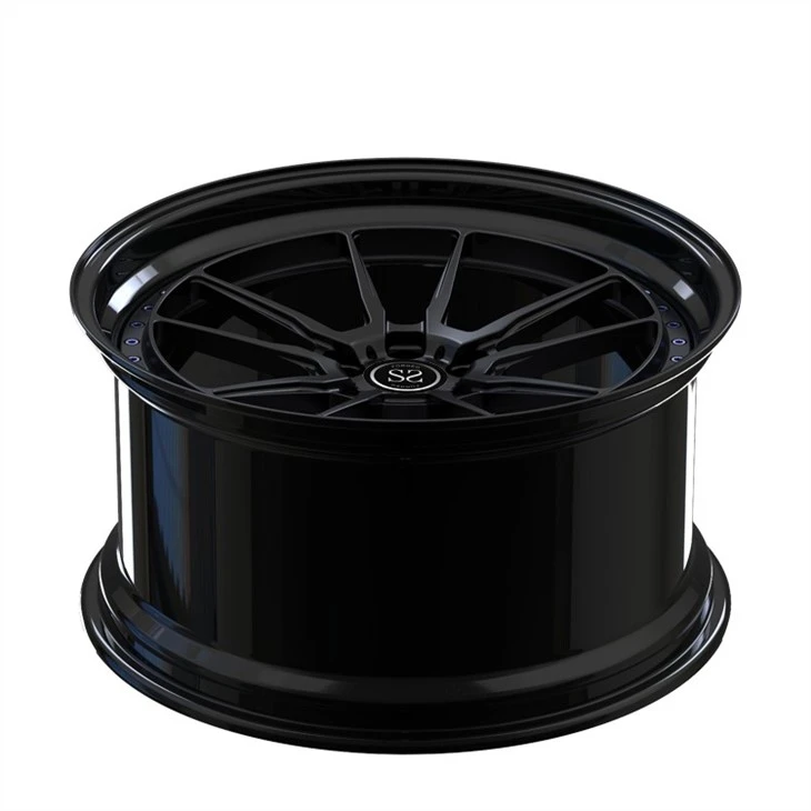 Gloss Black Lips 2 Piece Forged Wheels For Volkswagen T6 20inch Satin Face Custom Rims