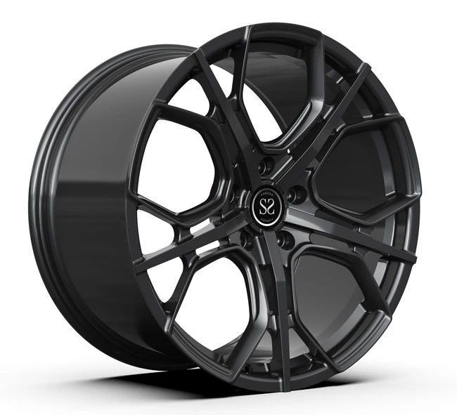 Polished Lips 1 Piece Rims Monoblock Forged Matte Black 20inch Porsche 911 Custom Concave Car Wheels